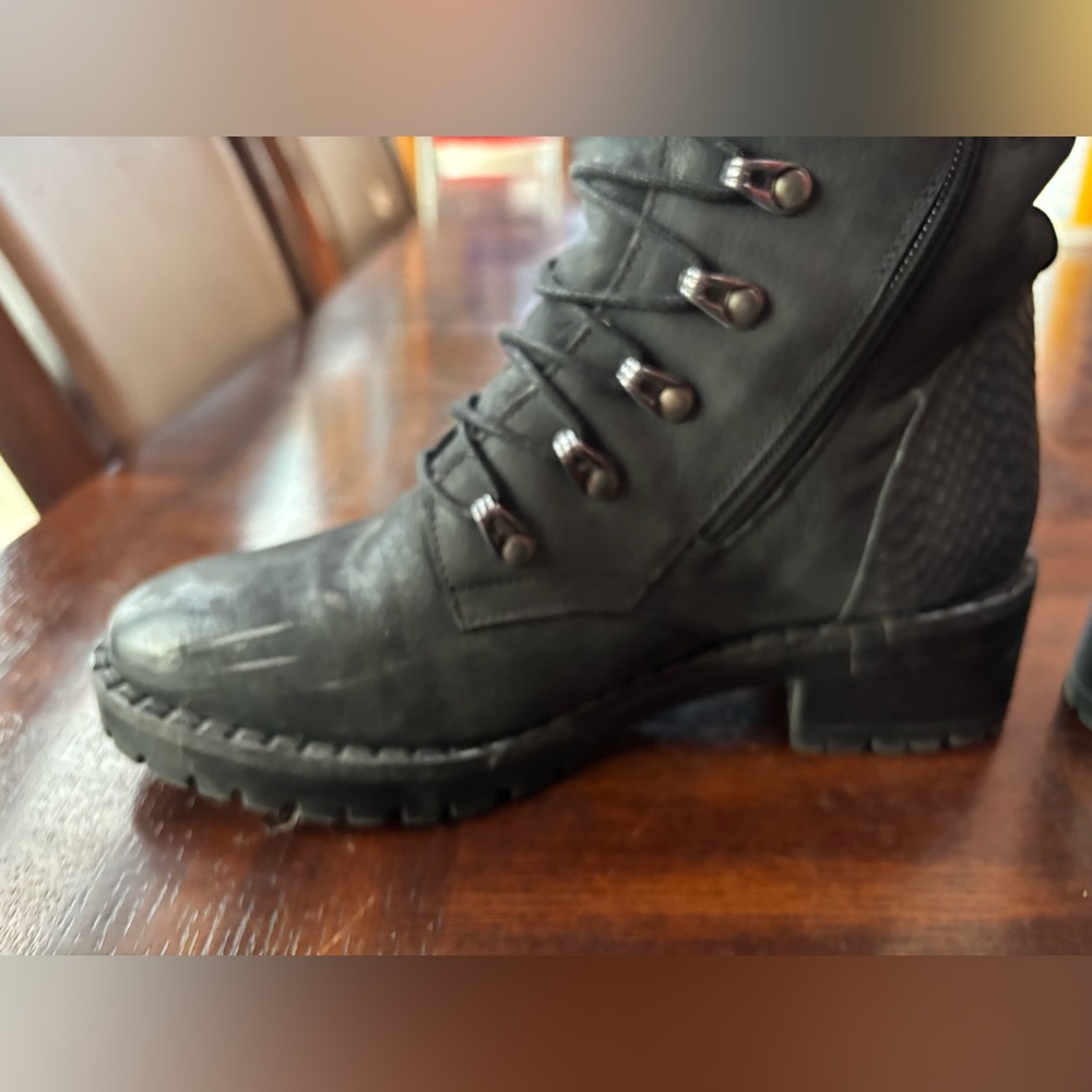 Vintage Foundry Co Henrietta Knee High Army-Green Granny Boots Size 7 - Picture 5 of 9